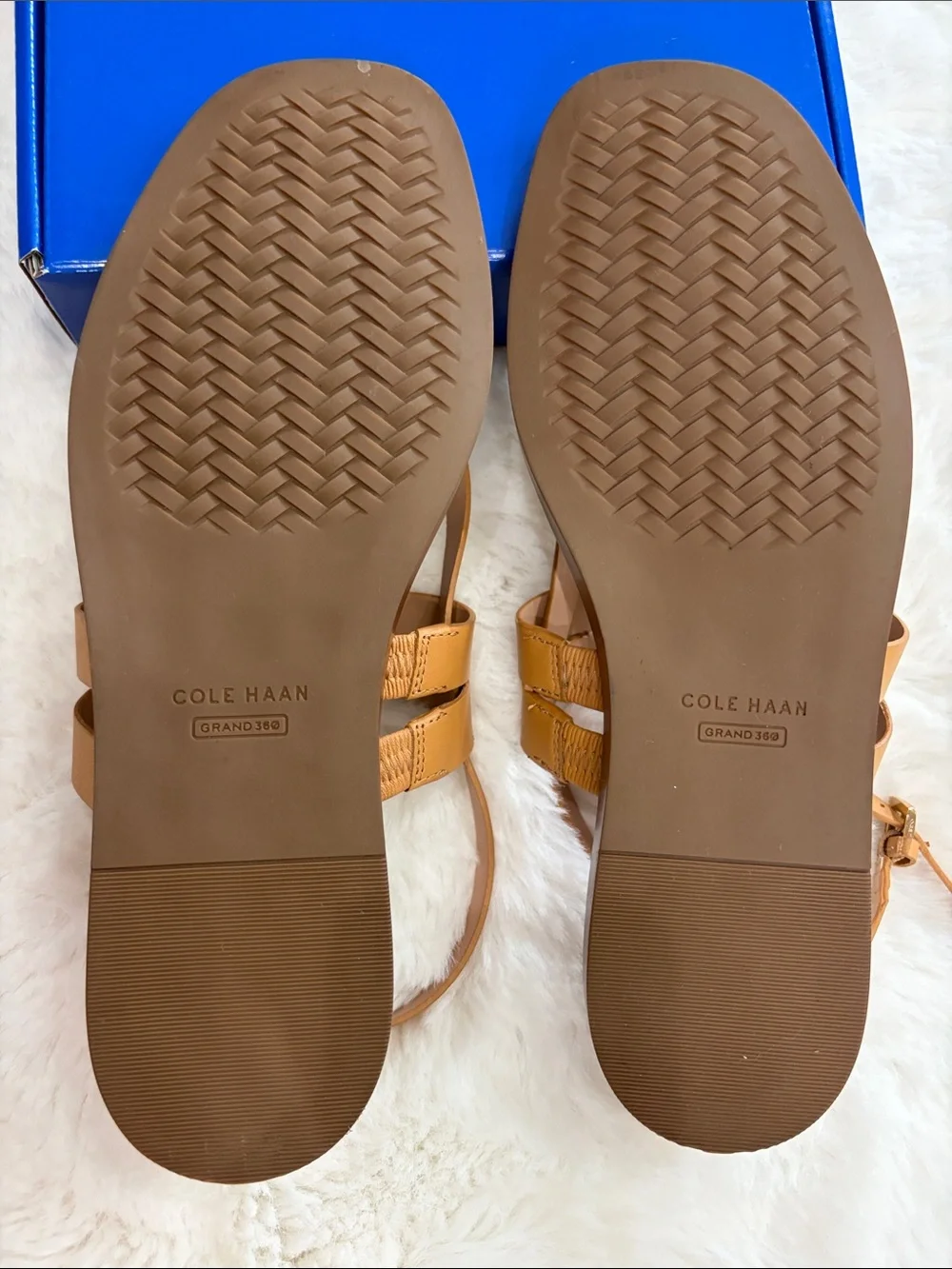 Cole Haan Tan Leather Strappy Sandals - Women,Size 9.5 B